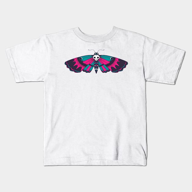 Death Moth Kids T-Shirt by Kamaloca